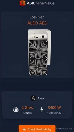 IceRiver ALEO AE3 (2Gh) - Aleo Miner
