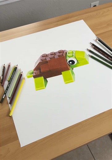 Creativity with Colored Pencils: Drawing Lego Animals