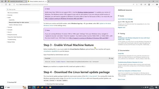 window10下安装WSL子系统
