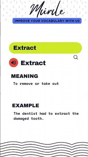 Meaning of Word EXTRACT #shortvideo #english #learning