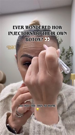 Asya Luvish, RN | Nurse Injector | Facial Aesthetics & Skincare on Instagram: "Injecting myself with 70 units today — because even injectors need Botox day 😅💉 Sharing the full process: marking, mapping muscles, and placements. And no… please don’t try this at home 😂 Leave the needles to the pros! If you want a breakdown of where the units go (forehead, 11s, crows feet), comment “MAP” below and I’ll post it 👇✨"