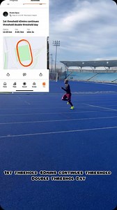 Today was a double threshold day so two hard workouts a day It was a AM 40mins continues threshold in 12k faster at LT 2 but want to fast but controlled it towards the end PM was a 3x 10mins threshold 60sec recovery at LT1 pace was 3:27km pace with the incline on the treadmill set to 1percent to replicate outdoor With a 1k warm up and 1k cool down it was a 20k threshold volume work and a 22k running | Mo Khaleb Djesa