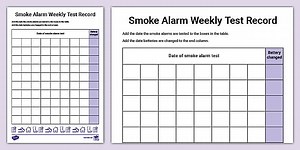 Fire Safety Checks Record for Private Childcare Settings