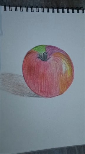How to draw Apple #Realistic Apple #colour pencil Apple Drawing #Apple art#Tutorial