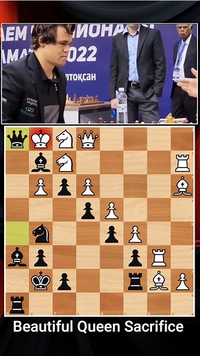 Beautiful Queen Sacrifice #chess #chessmove #Checkmate #chessgame | Chess Legends 24