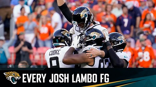 Our Lambo's automatic. Watch every Josh Lambo field goal. See highlights and more on Jaguars.com and NFL.com | Jacksonville Jaguars