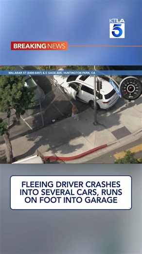 A man driving an SUV led Los Angeles police officers on a wild high-speed chase and crashed into several cars before eventually being taken into custody. #losangeles #policechase #BreakingNews #LAPDChase | KTLA 5 News
