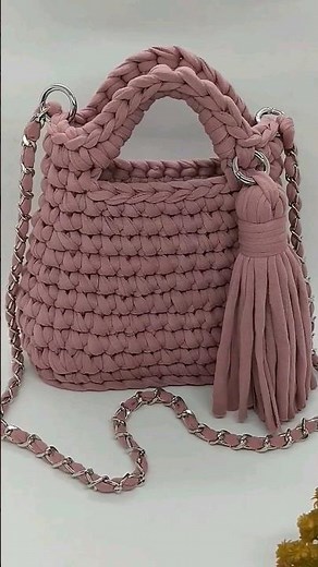 Crochet t-shirts yarn bag tutorial for beginners