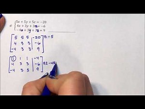 Solving with Gauss Jordan Elimination