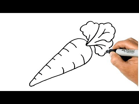 HOW TO DRAW A CARROT EASY STEP BY STEP