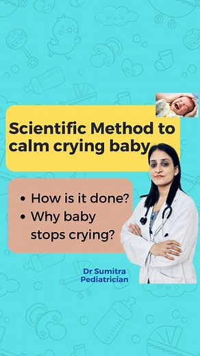 Scientific method to calm crying baby Why does the baby stop crying with the help of this method? Because baby is in the womb at this position And if you hold a baby in this position baby feels like he's in womb and he stops crying What do you have to do? Take a palm and hold baby's butt From another hand hold baby's neck and head Then, keep a baby close to your chest and move him up and downwards slowly By this method baby will definitely stop crying #babycare #babyboy #babygirl #baby #parentin