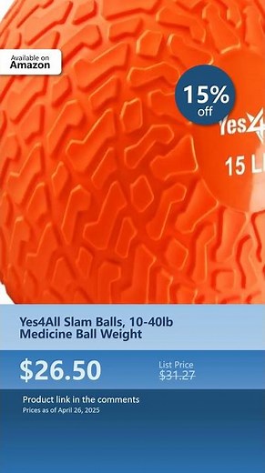 Yes4All Slam Balls, 10-40lb Medicine Ball Weight