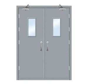 [Hot Item] Smokeproof Fire Rated Steel Doors Exit Room Fire Doors with Glass Window
