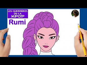 Comment dessiner Rumi de KPop Demon Hunters | Les Guerrières de la K-Pop dessin | Tuto dessin facile