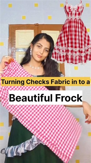 Trending Checks Fabric Frock Design.#youtubeshorts #ytshorts #trending #viral #shorts #checksdress