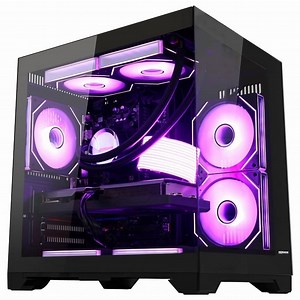 Hoengager Gaming PC AMD Ryzen 7 5700X 8-Core 3.4 GHz, RTX 5060 8GB, 32GB DDR4 RAM 3200MHz,1TB PCIe SSD, WIFI with Bluetooth Windows 11