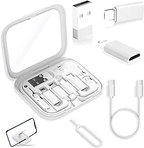 Amazon.com: YANZIE USB-C Travel Adapter Kit for iPhone, Pixel & Galaxy: USB-A to C, Micro-USB to C, Type-C to Lightning, Short USB-C Cable, OTG, Mirror Case : Cell Phones & Accessories
