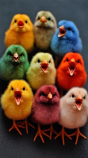 “Cutest Rainbow Chicks Ever! 🐥✨”