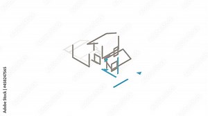 House drawing icon animation isometric best object on white backgound