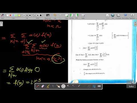 11 December Number Theory Mobious Inversion formula