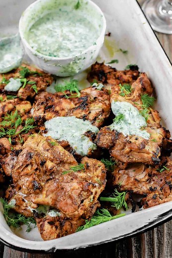 Mediterranean Grille Chicken Thighs (BEST marinade)