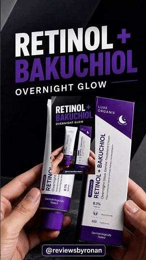 Checking out the LUXE ORGANIX RETINOL + BAKUCHIOL Overnight Glow Cream 👀