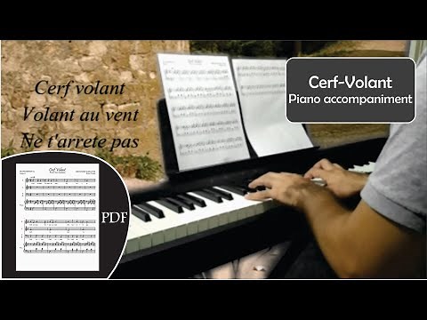 Cerf-Volant | Piano Accompaniment (Lyrics and Full Score)