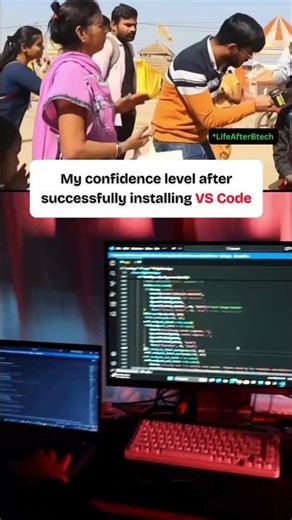 My Confidence After Installing VS Code #funny #codinghumor #relatable #fyp #trendingvideo