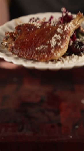 Duck Confit with Garlic and Grapes Recipe