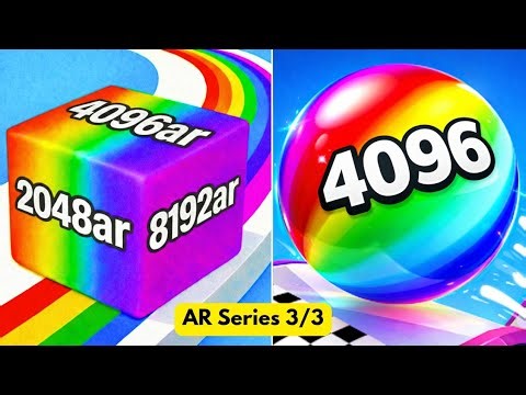 AR Series 3/3 | Jelly Run 2048 vs Block Blast vs Rolling Ball Run Numbers | Max Levels