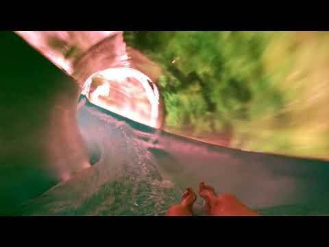 World Waterpark Corkscrew Waterslide POV (Both Slides), West Edmonton Mall, Edmonton, AB