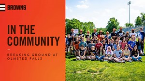 Browns break ground on 13th field project at Olmsted Falls High School