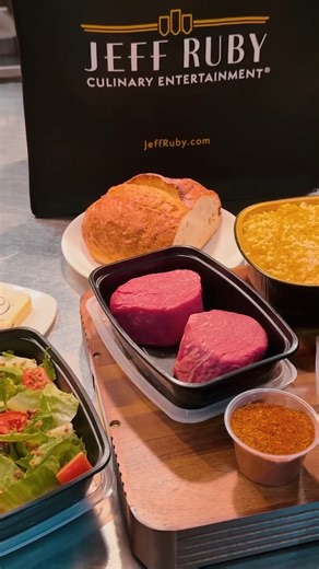 This Valentine’s Day, turn your kitchen into the coziest date night spot. ❤️ With easy-to-follow instructions from our chefs and everything you need to create a five-star meal, you can focus on what really matters—each other. Order your meal kit at JeffRuby.com/Online-Ordering. | Jeff Ruby Culinary Entertainment