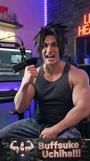 BUFFSUKE Uchiha didn't leave the village - He went to the GYM! 💀⚡️