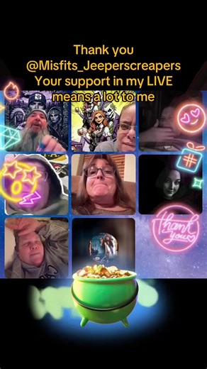 Misfits_Jeeperscreapers, thank you for the incredible support in my LIVE! I will keep creating better LIVE content!@Misfits_Jeeperscreapers #tiktoklive #livehighlights #livegift #potofgold