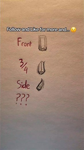 How to draw nose in different angles #howtodraw #nosedrawing #drawingtutorial #shorts #easydrawing