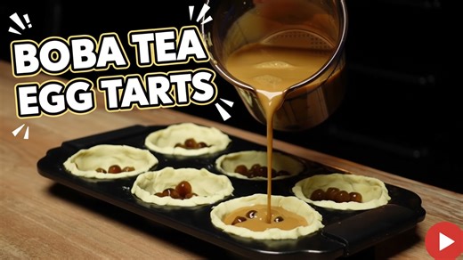 Bubble tea egg tarts: A modern bakery style fusion dessert