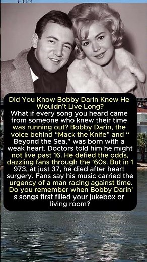 Bobby Darin: The Singer Who Knew His Time Was Limited | Mack the Knife Story