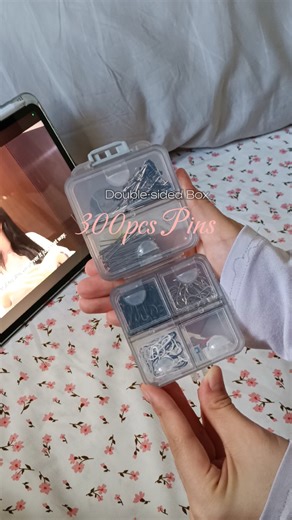 Double-Sided Pin Box for Stylish Hijab Accessories