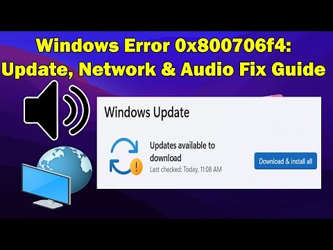 Fix Error 0x800706f4 in Windows Update | Network and Audio Problems Solved