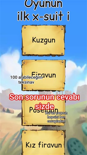 son sorunun cevabı sizde