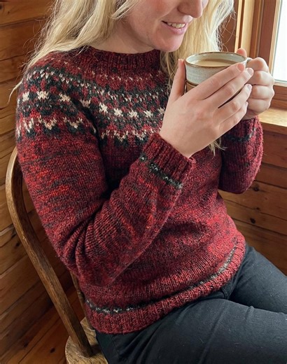 Icelandic Style Sweater Knitting Pattern (2XS-3XL) | Lopapeysa PDF | Bottom-up Fair Isle Yoke - Etsy