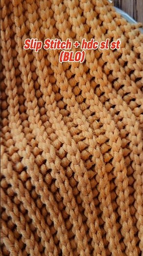 Slip Stitch + Half Double Crochet Slip Stitch Back Loop Only #crochet
