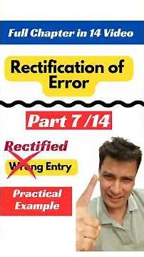 #7 Rectification of Error #class11accounts #rectificationoferror
