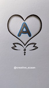 Creative Ideas and Fun Activities ❤️ on Instagram: "A ...❤️❤️ #art #reelsviral #reelsinstagram #reelkarofeelkaro #explorepage #explore #exploremore #trendingreels #viralreels #instadaily #viralstatus #instalike #viral #lettering #letter #viralvideos #instamood #foryou #instagram #artwork #artgallery #creative_ezaan"