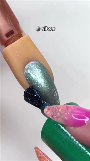 Which color combo hits different? Green jelly gel test #nails #trending #gelpolish