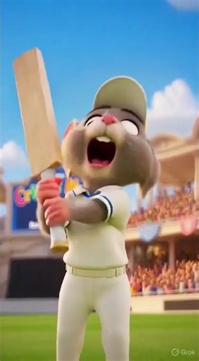 Animals Playing Cricket in a Funny Match 🐶🏏 Cute AI Sports Reel #Cricket #Animals #Fun