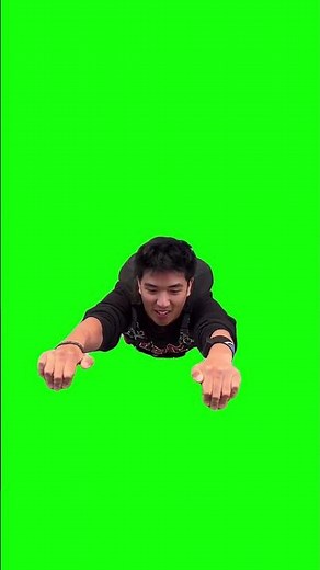 Man Falling | Green Screen
