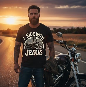 Christian Biker Motorcycle PNG: I Ride With Jesus Graphic (digital Download) - Etsy