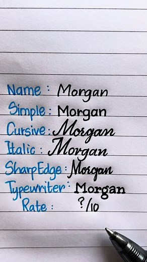 Elegant Cursive Calligraphy for the Name Morgan